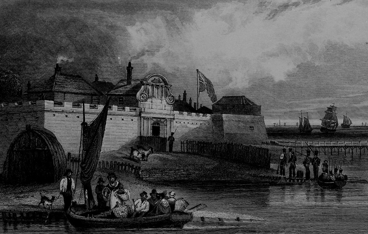 Vista do forte de Tilbury, gravado por H. Adhard de English School