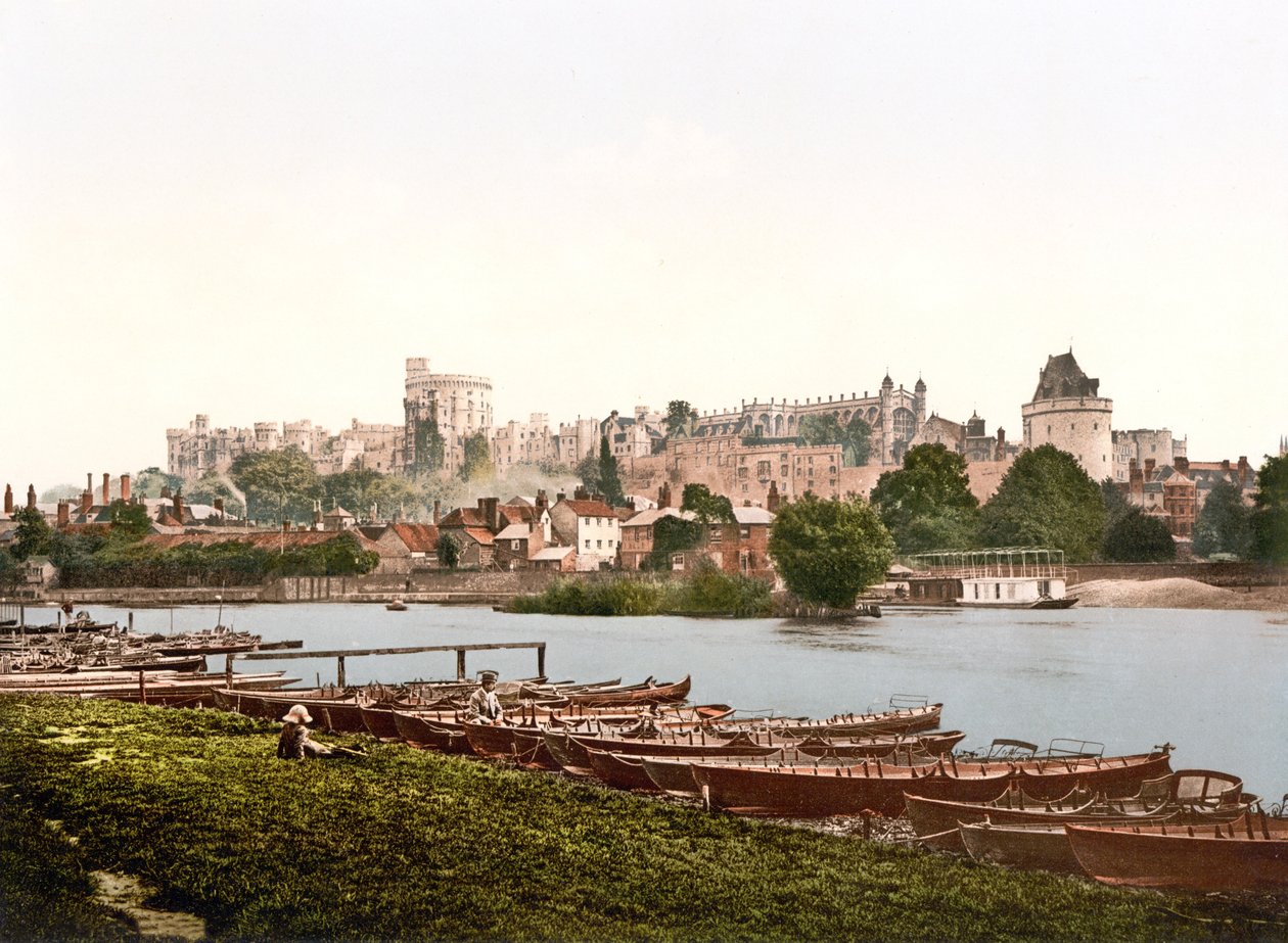 Vista de Windsor (foto colorida à mão) de English School