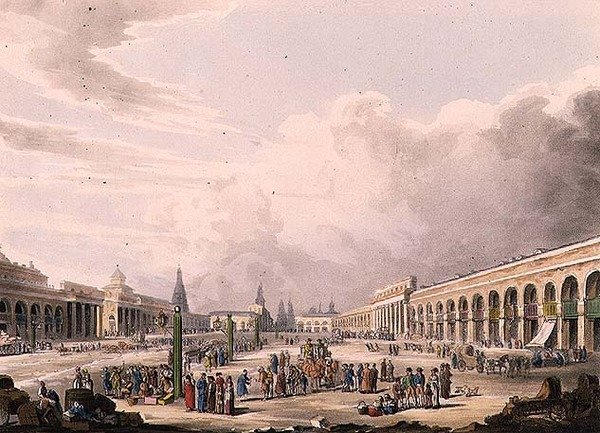 Vista da Grande Praça com as Lojas de Moscovo, placa 3 do 