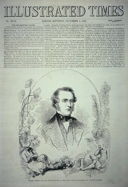 Visconde Canning, o Novo Governador Geral da Índia, ilustração de "The Illustrated Times de English School