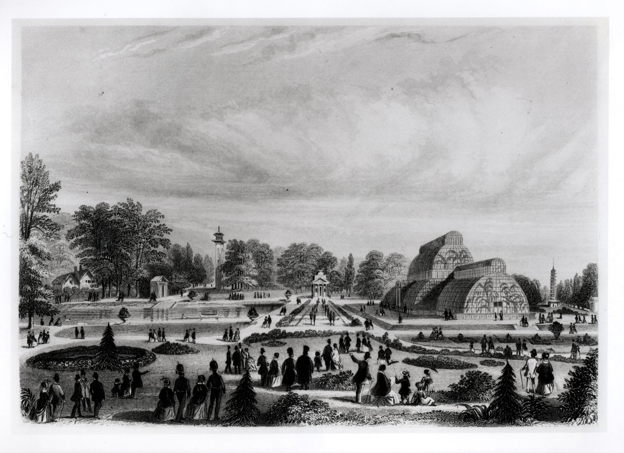 Visitantes, ver, a, casa palma, em, Kew, palácio, c.1860s de English School