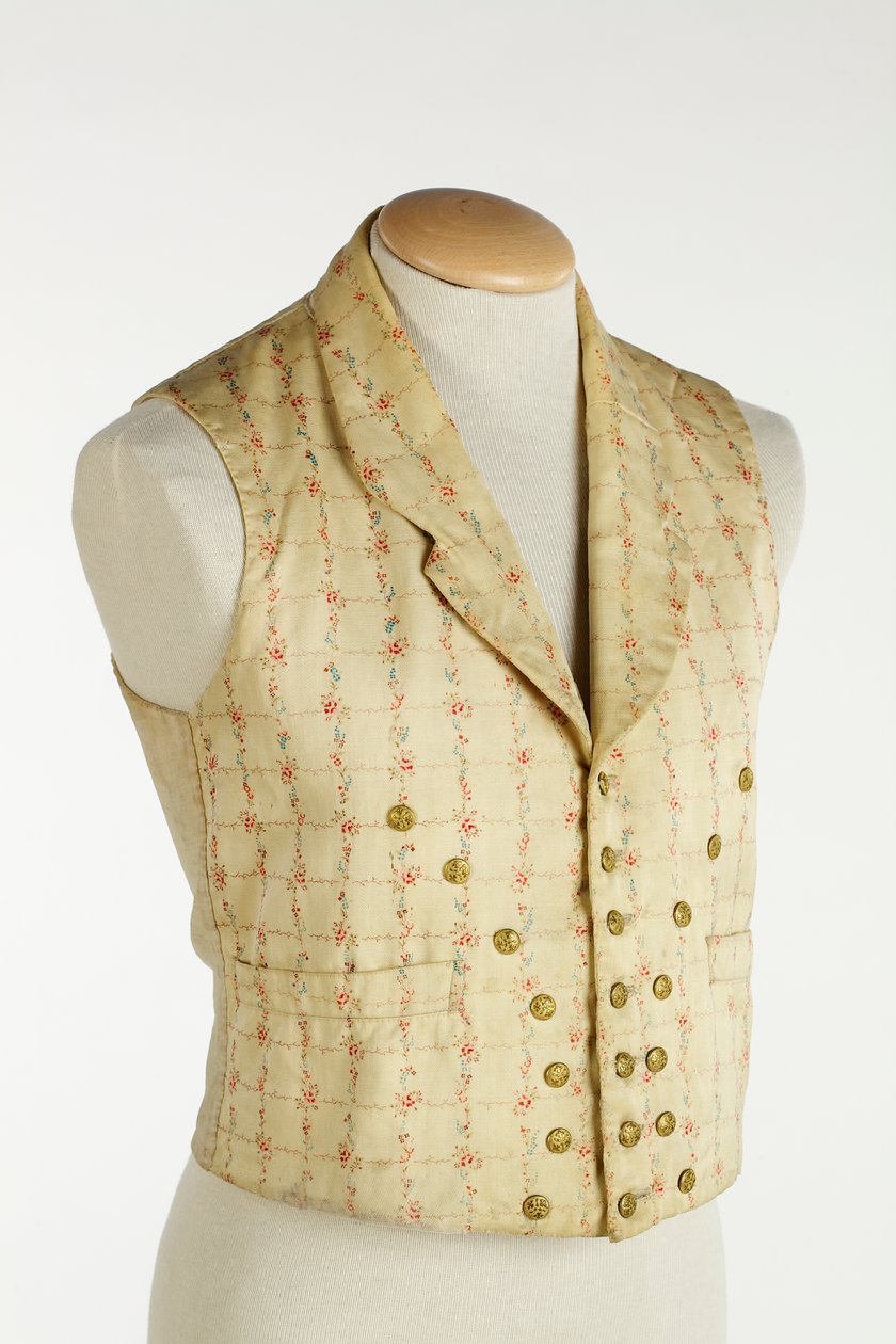Colete com motivos florais, 1855 (lã) de English School