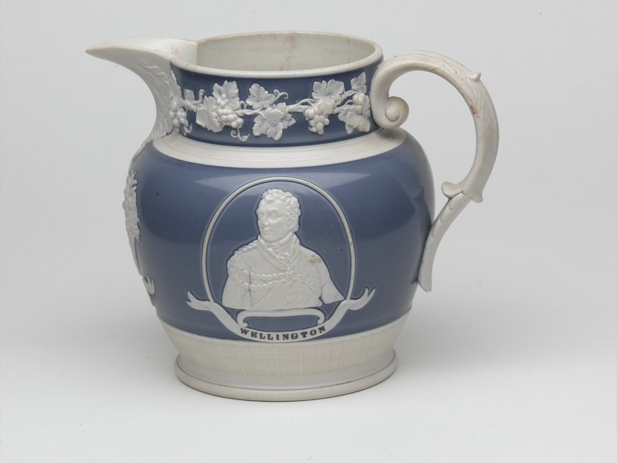 Waterloo jarro comemorativo, c.1815 (grés) de English School