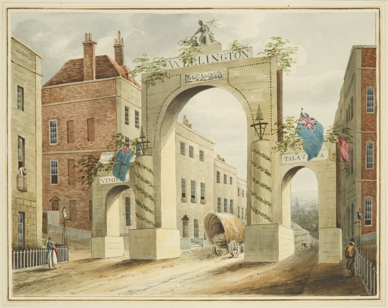 Wellington Triumphal Arch, no topo da Park Street, Bristol de English School