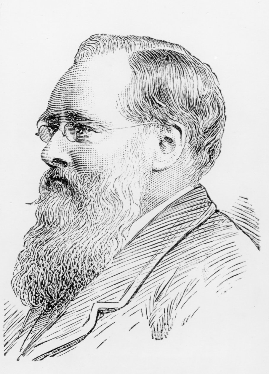 Wilkie Collins (1824-89) (gravura) (foto bw) de English School