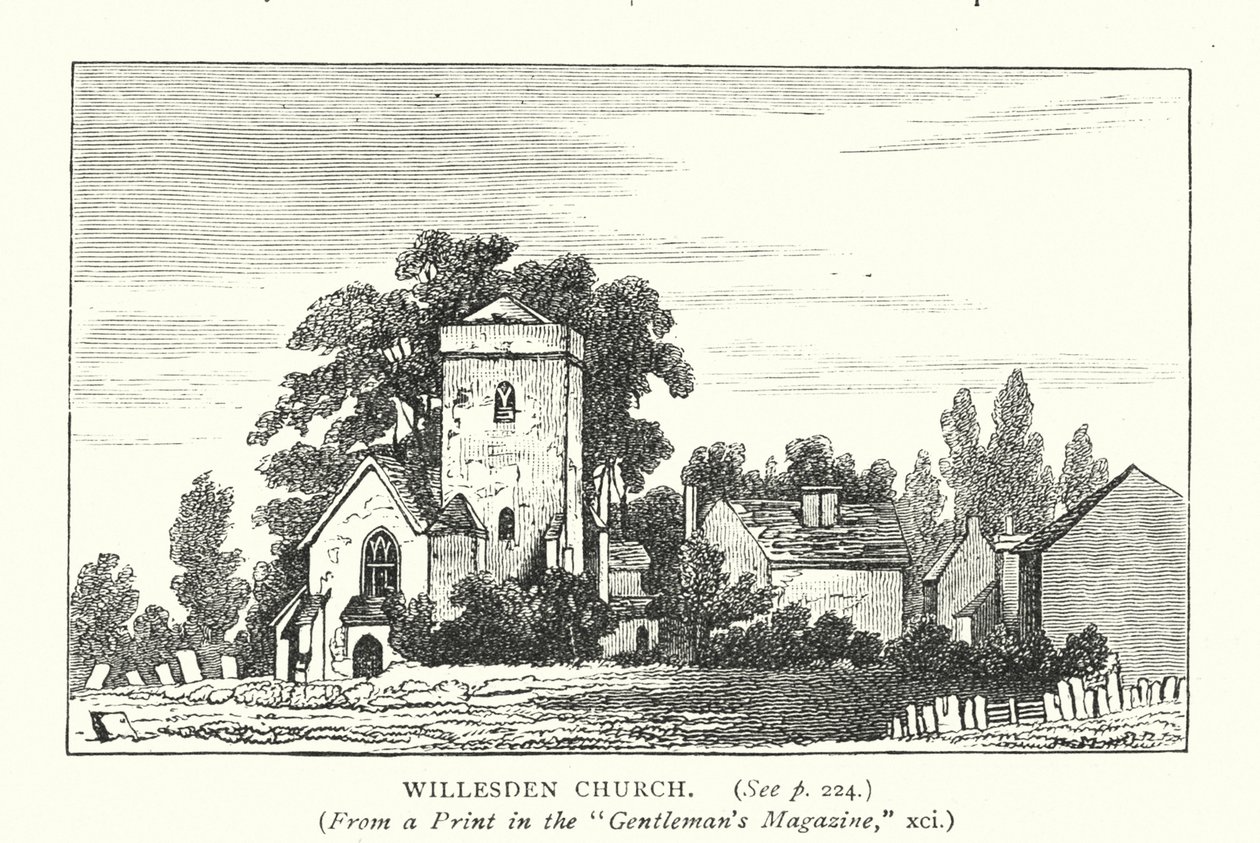 Igreja de Willesden (gravura) de English School
