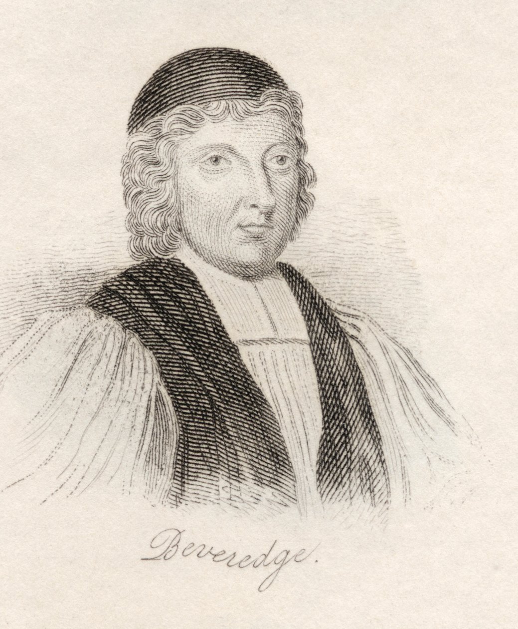 William Beveridge, do &39;Crabb&39;s Historical Dictionary&39;, publicado em 1825 de English School