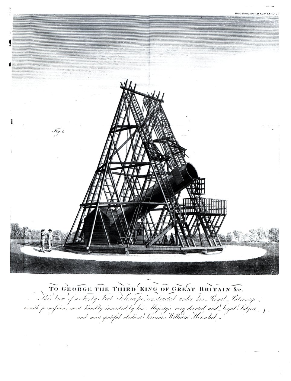 Telescópio de Quarenta Pés de William Herschels de English School