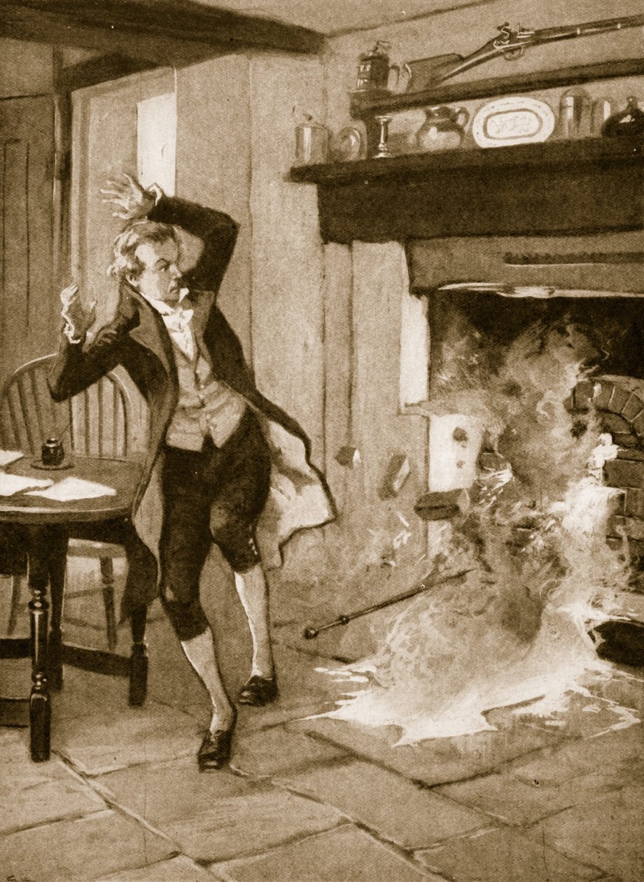 O forno caseiro de William Herschels desmorona de English School