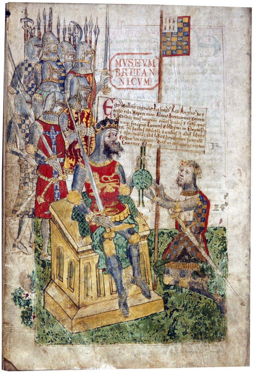 Guilherme I e o conde da Bretanha, finais do século XV (iluminura) de English School