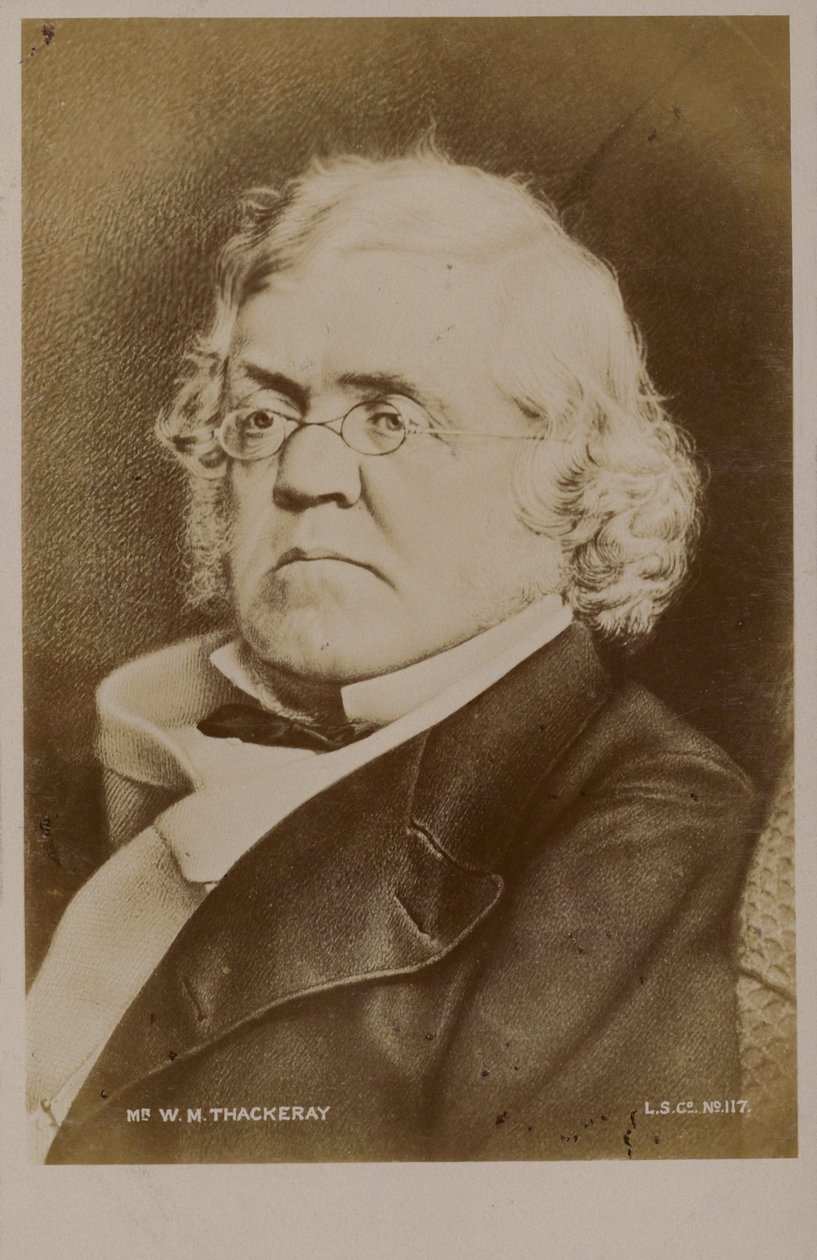 William Makepeace Thackeray (1811-1863), romancista inglês (litografia) de English School