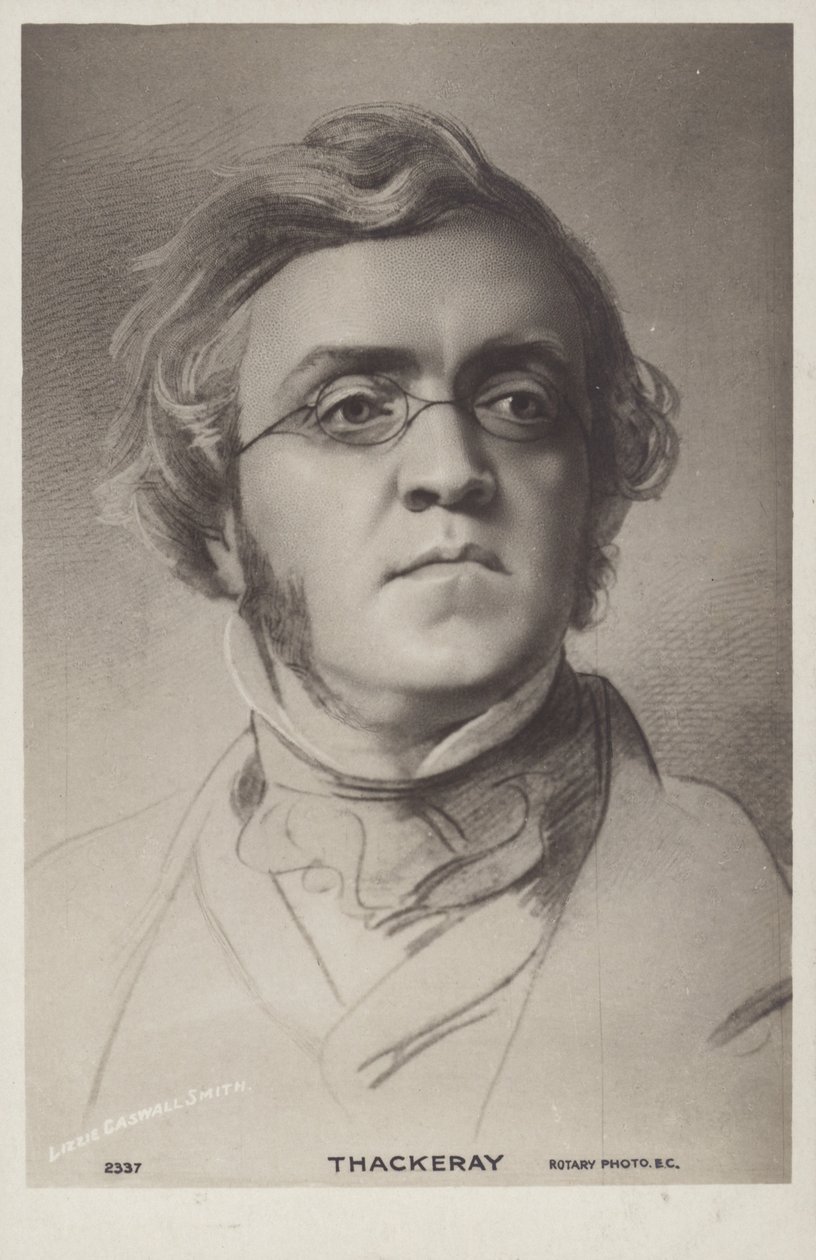 William Makepeace Thackeray (1811-1863), romancista inglês (litografia) de English School