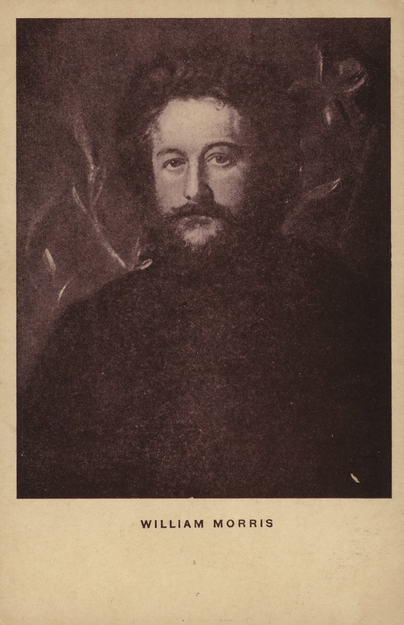 William Morris (1834-1896), designer têxtil, artista e escritor inglês (litografia) de English School