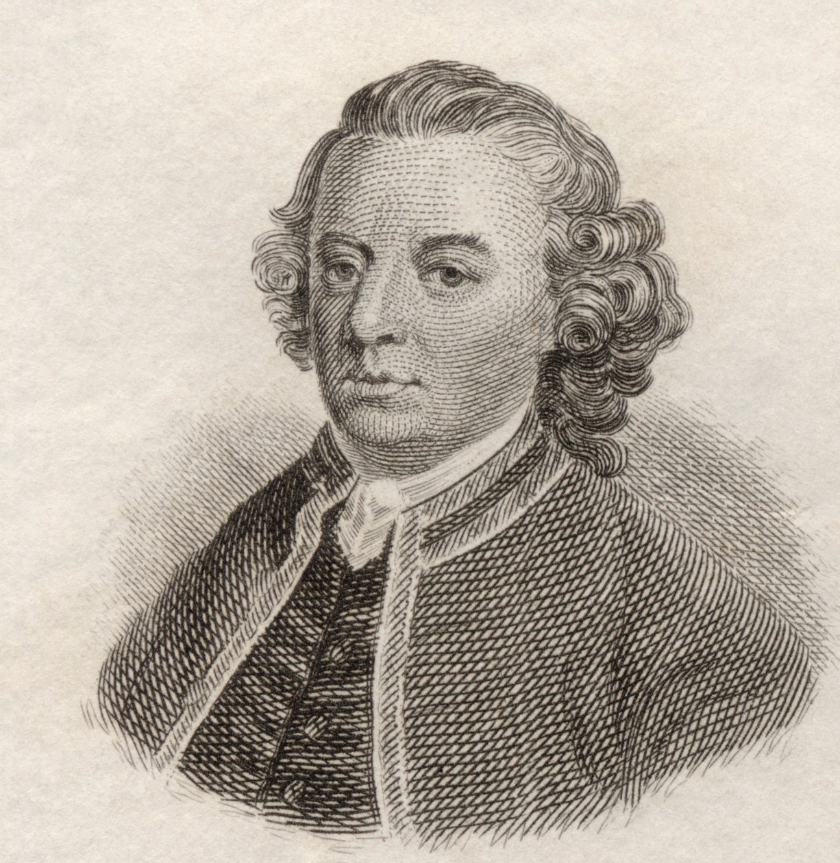 William Shenstone, do &39;Crabb&39;s Historical Dictionary&39;, publicado em 1825 (lito) de English School