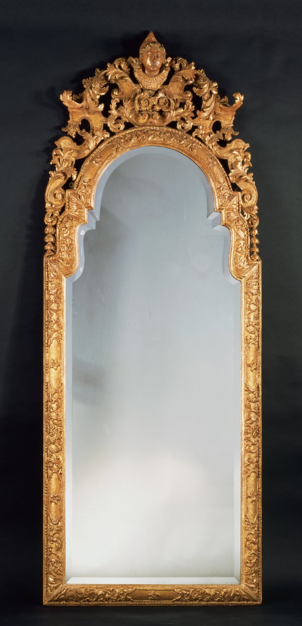 William and Mary pier glass (gesso dourado) de English School
