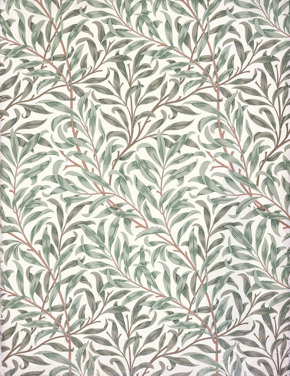 Willow Bough, design de papel de parede, 1874 (papel de parede) de English School