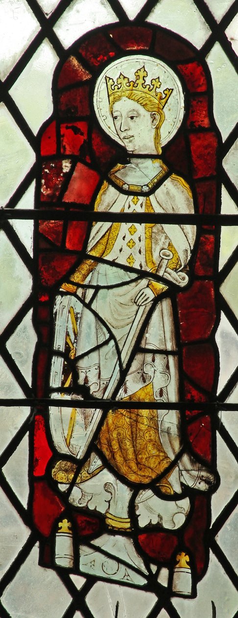 Capela de janela Chap-Ed-Confessor retratando St Catherine de English School
