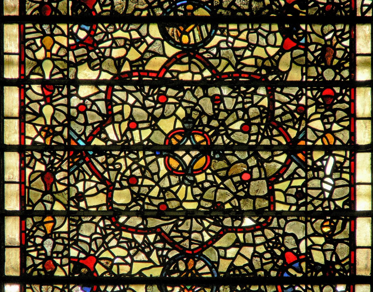 Janela cinco irmãs retratando grisaille de English School