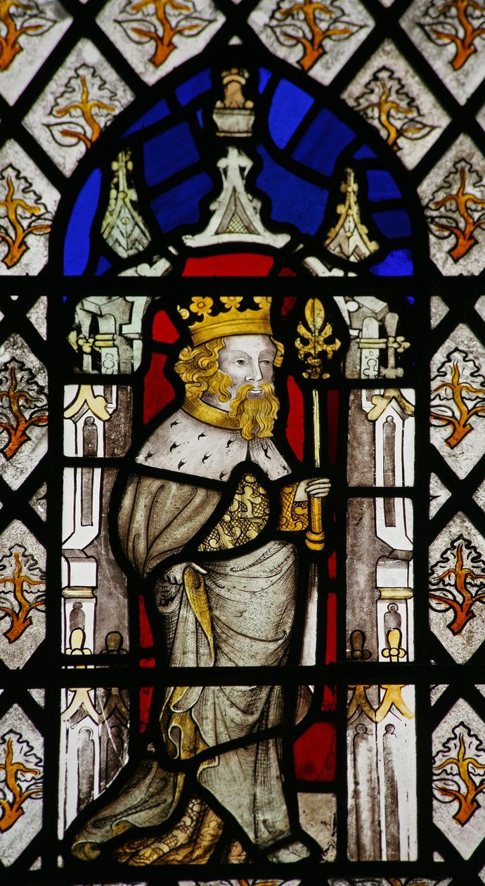 Janela Sa representando Edward, o Confessor (ou Edward III) de English School