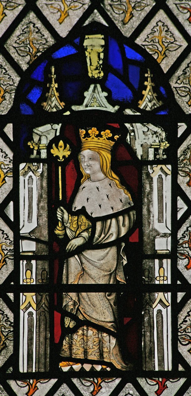 Janela Sa representando uma rainha Filippa - ou Henry VI de English School