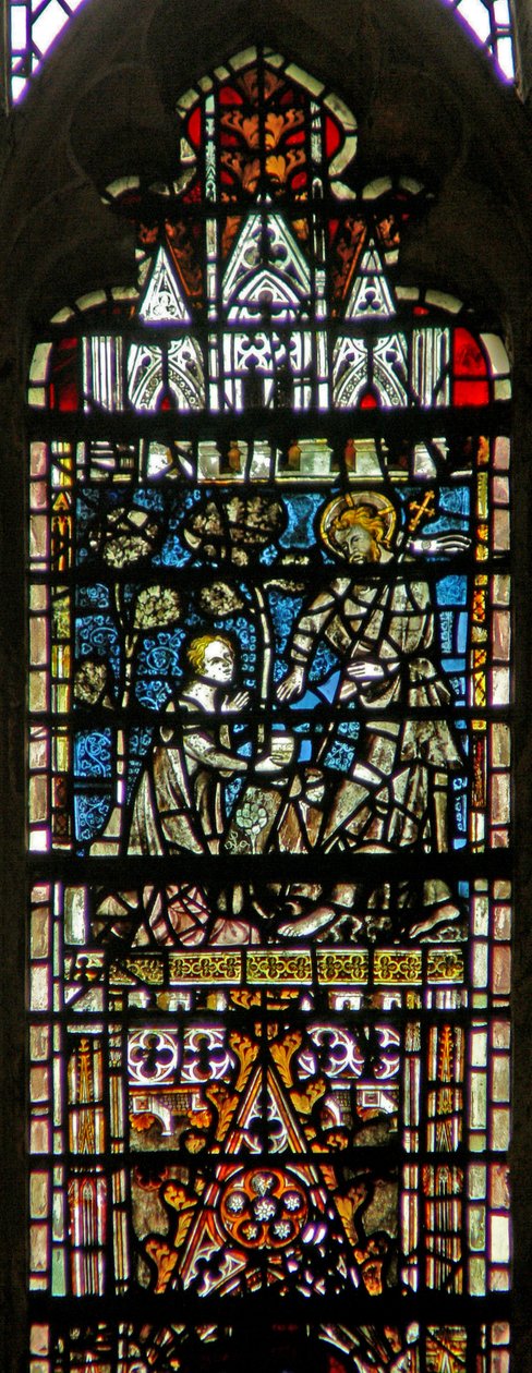 Janela c6-7 representando uma cena de ressurreição: Noli Me Tangere de English School