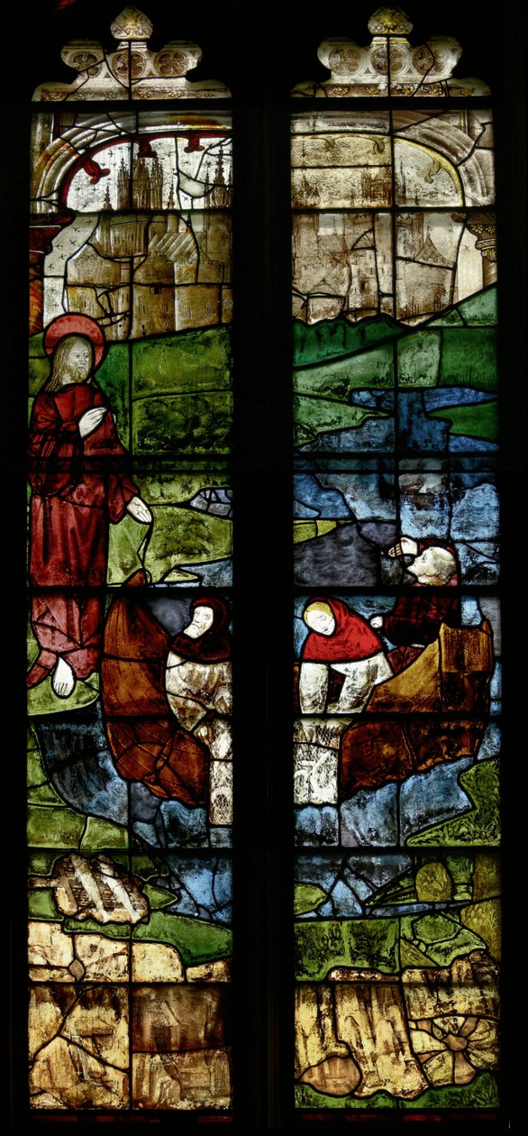 Janela representando Cristo e os pescadores de English School