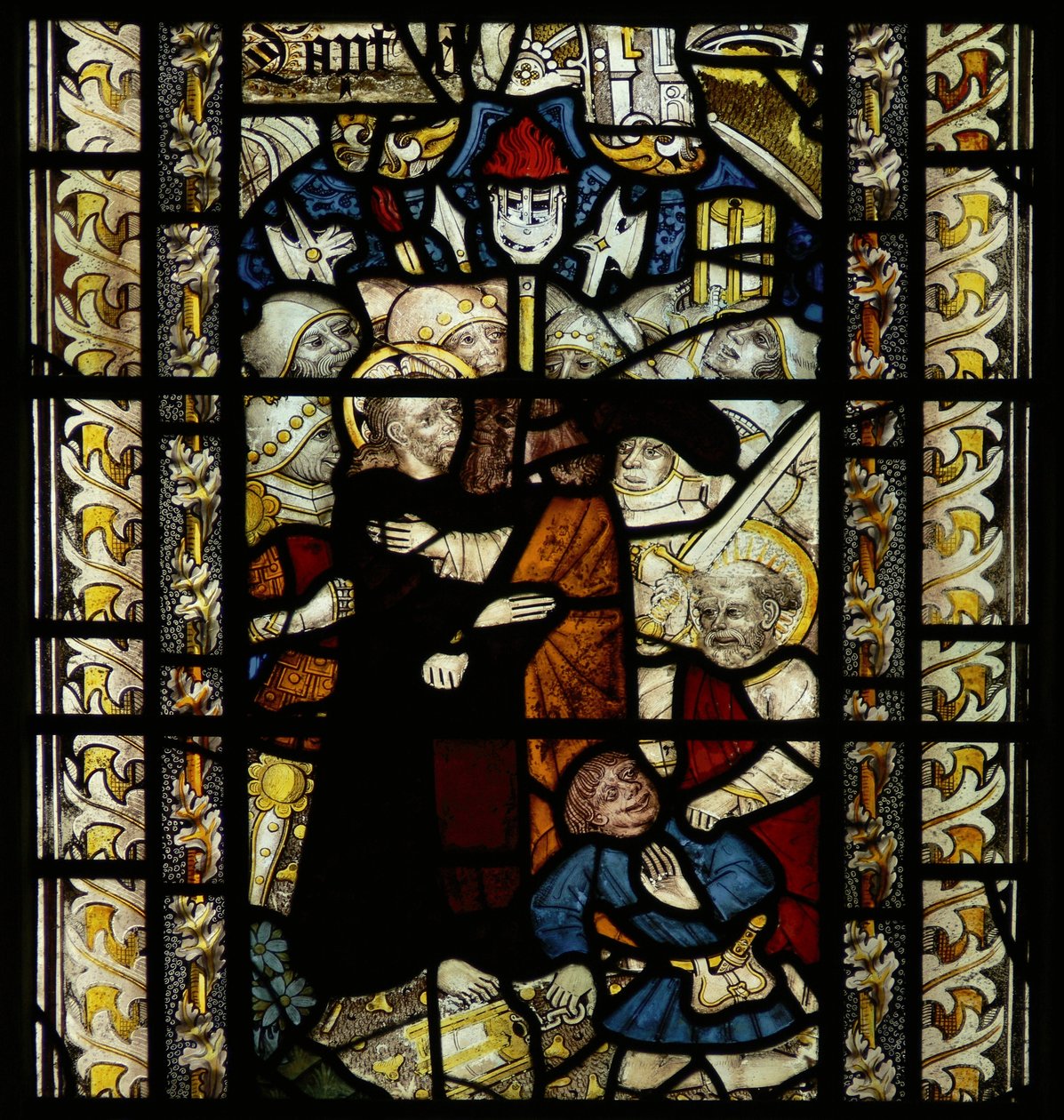 Janela retratando Judas traição de English School