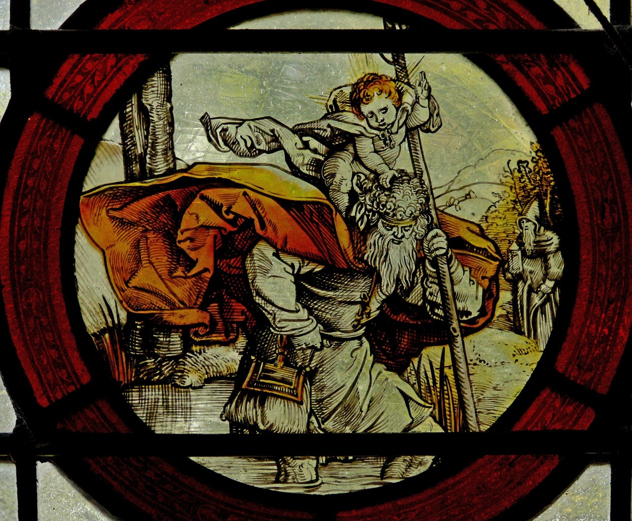 Janela representando St Christopher de English School