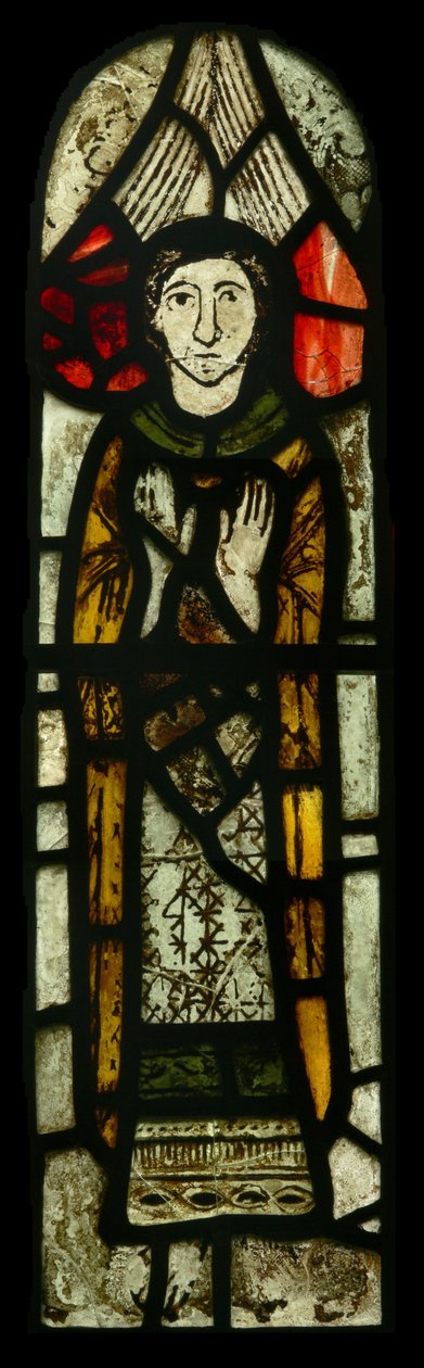 Janela representando São Miguel (vitral) de English School