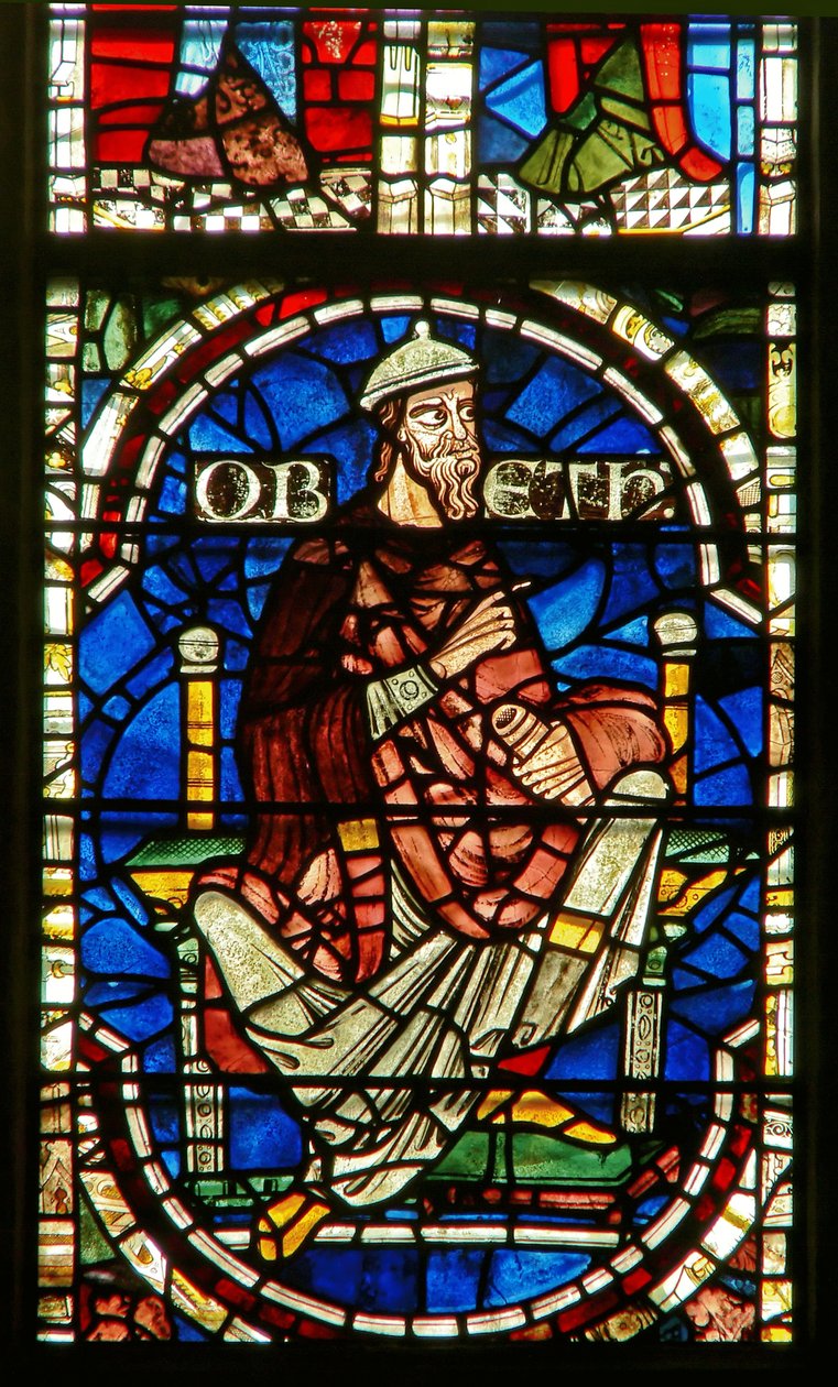Janela retratando uma figura genealógica: Obed de English School