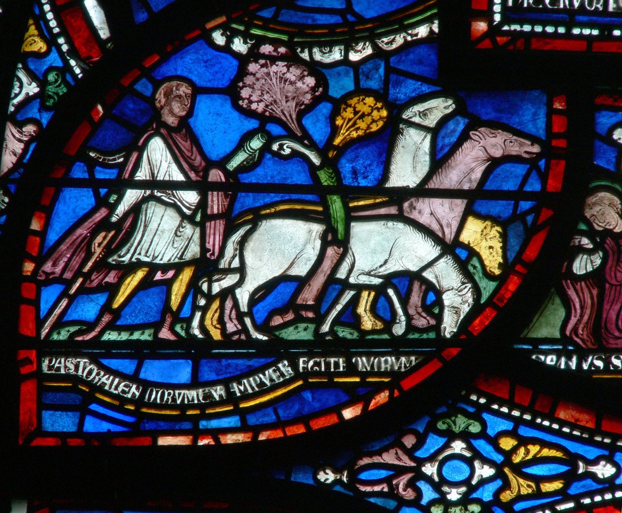 Janela n2 representando uma cena de um St Thomas Becket Janela Miracle: história de Richard Sunieves de English School