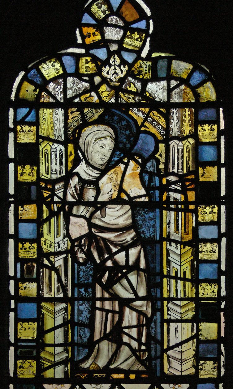 Janela n3 representando um santo - com cabeça C15 de English School
