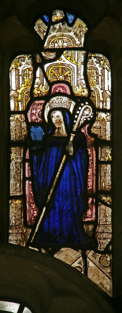 Janela s7 representando St Etheldreda de English School