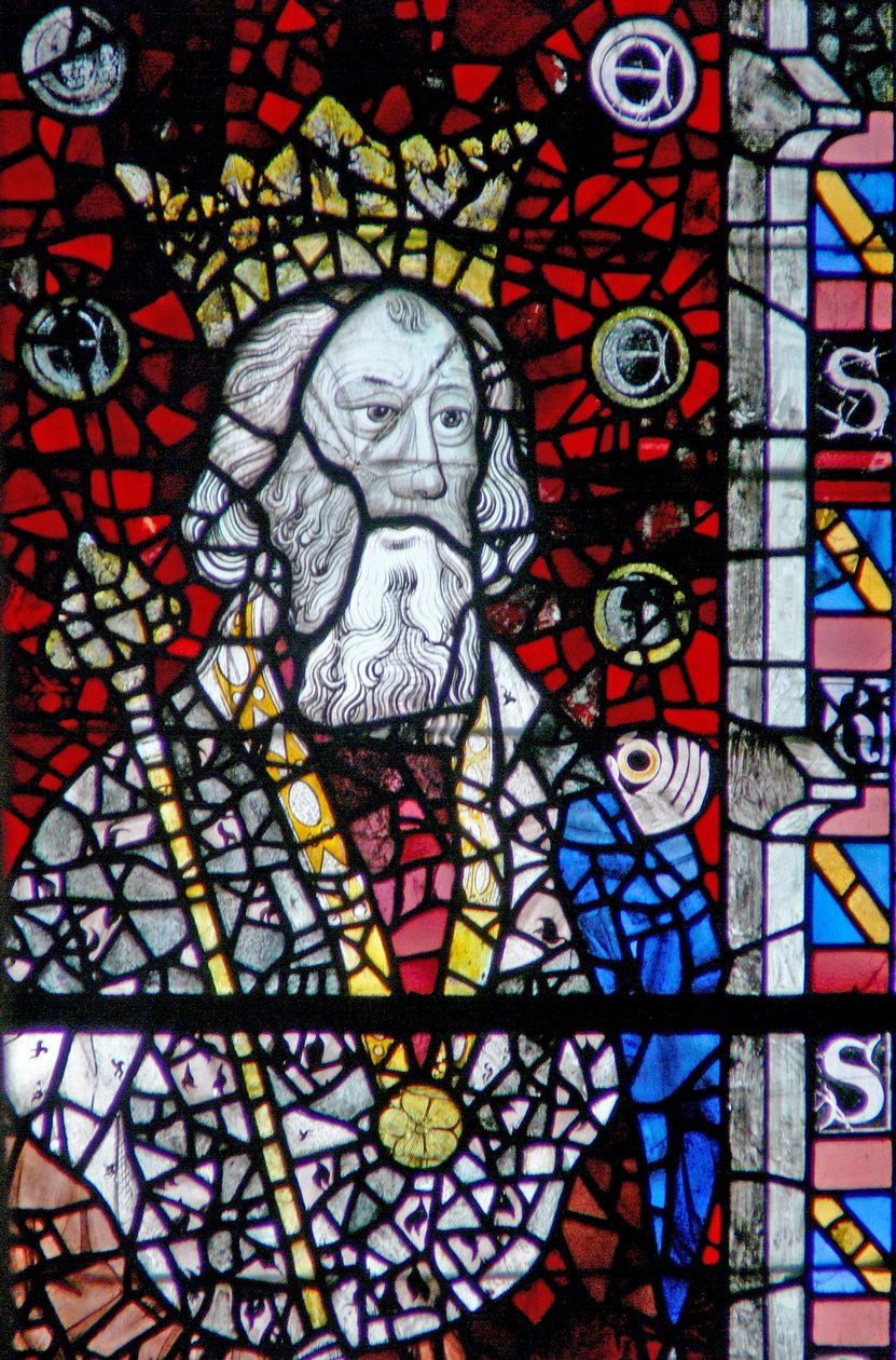 Janela w4 representando St Edward o Confessor de English School