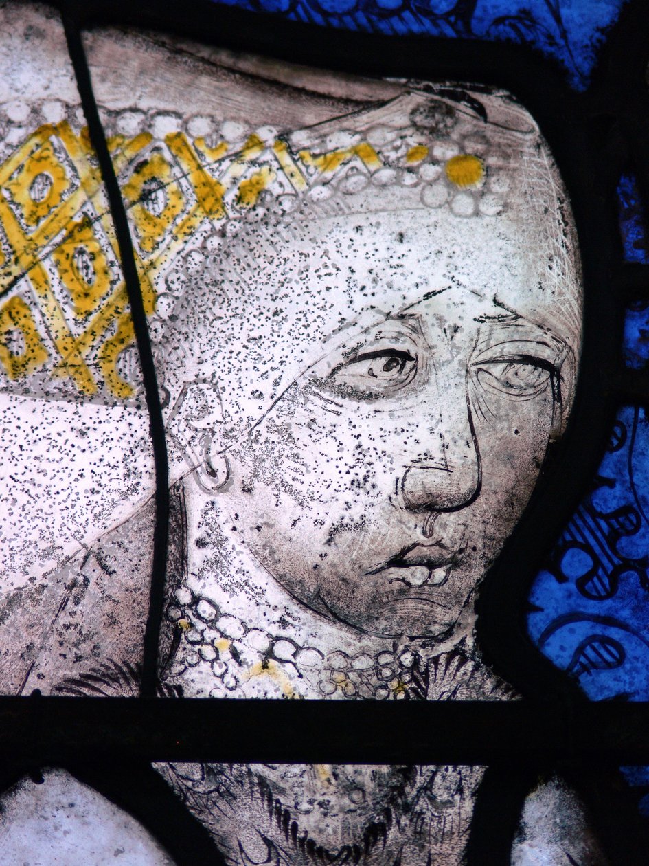 Janela w5 representando Margaret Fray, esposa de Sir John Leynham - detalhe de English School