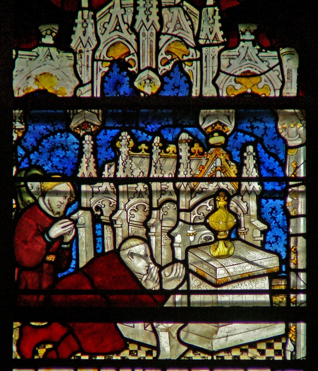 Janela w5 retratando uma cena da vida de St William de English School