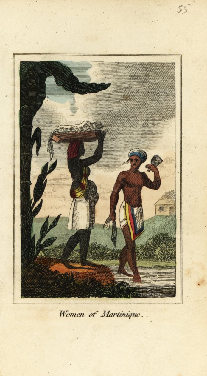 Mulheres da Martinica, Antilhas, Índias Ocidentais de English School