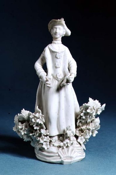 Figura de Worcester do acompanhante de um desportista, não pintado, final do século XVIII (porcelana) de English School