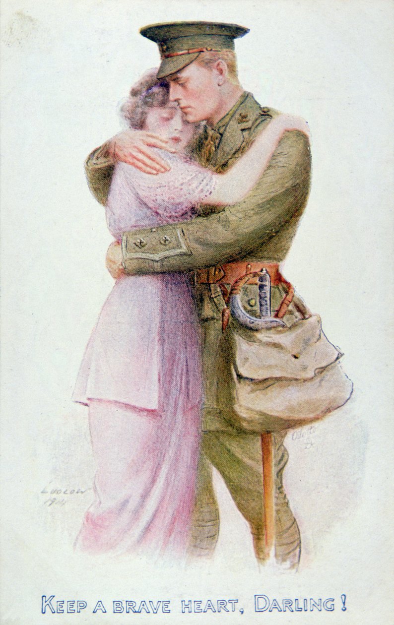 Cartão postal da Primeira Guerra Mundial, c.1914-18 (cor litho) de English School