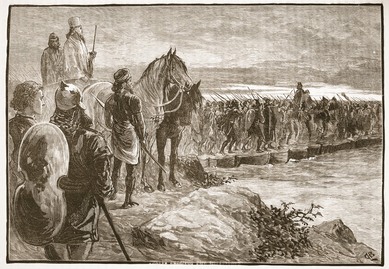 Xerxes cruzando o Helesponto de English School
