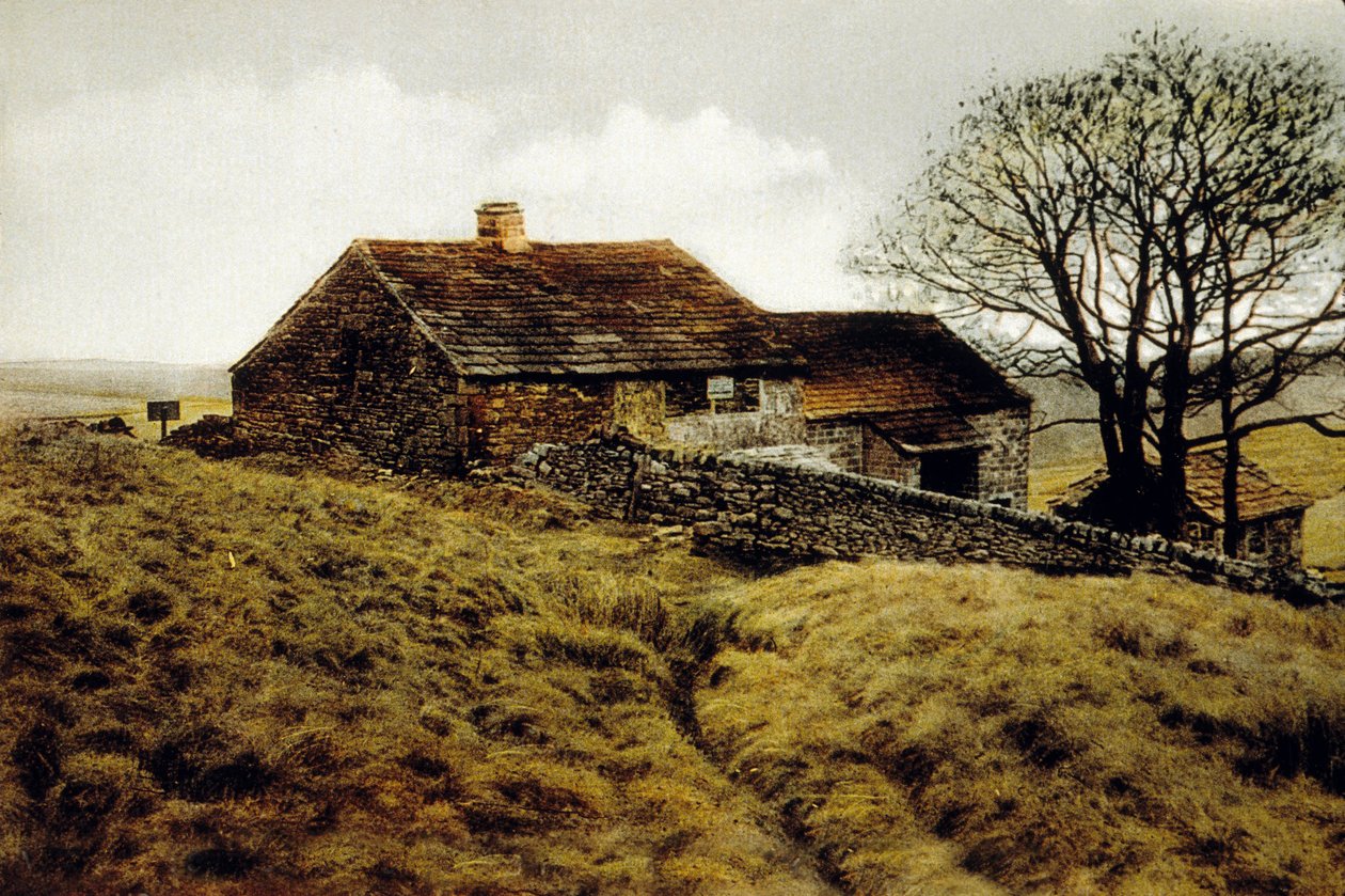 Um, casa, ligado, a, mouro, perto, Haworth, yorkshire de English School English School