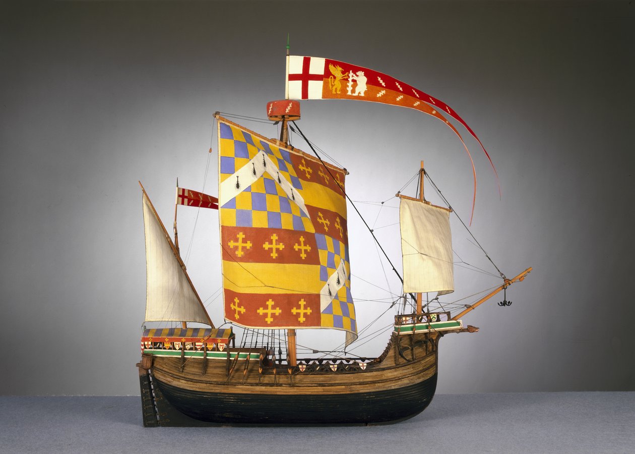 Modelo de um grande navio inglês, ou cog de c.1485 de English School English School