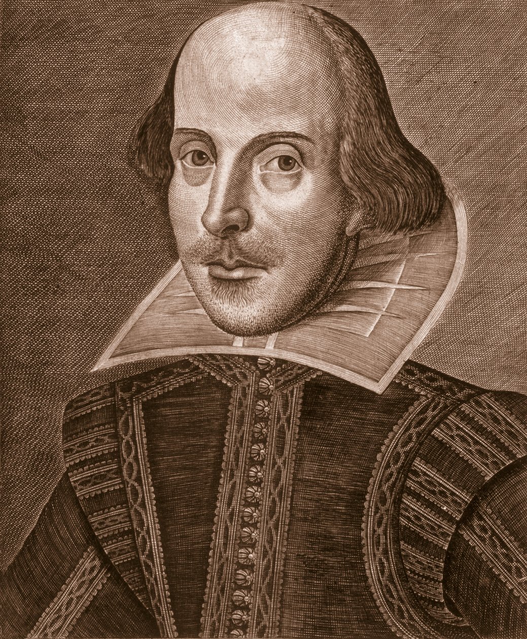 Retrato de William Shakespeare, gravado por Martin Droeshout (c.1560-c.1642), 1623 de English School English School