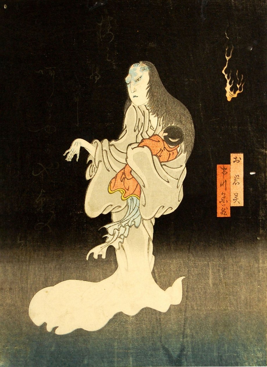 Ichikawa Yonezo Aste G Assistente de Oiwa, 1865. de Enjaku