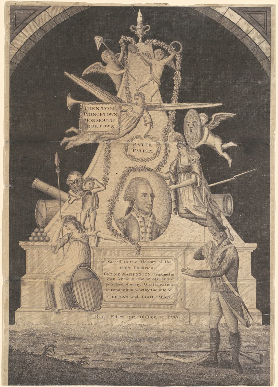 Memorial para George Washington de Enoch G. Gridley, after John Coles, Jr.