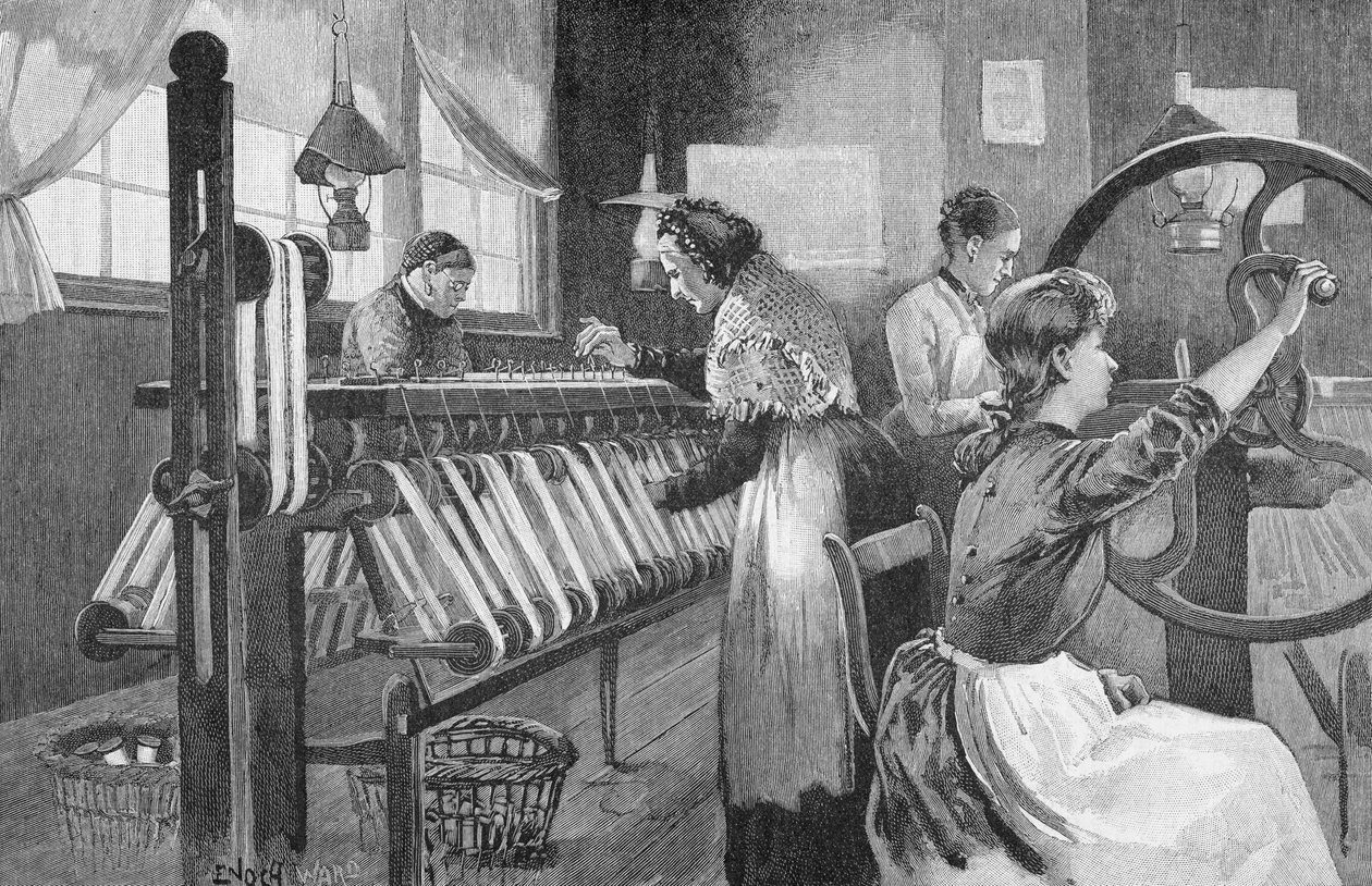 Spitalfields tecelões de seda, 1893 de Enoch Ward