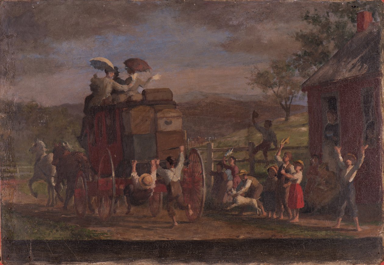Estudo para o treinador de Pemigewasett, c.1880-89 de Enoch Wood Perry