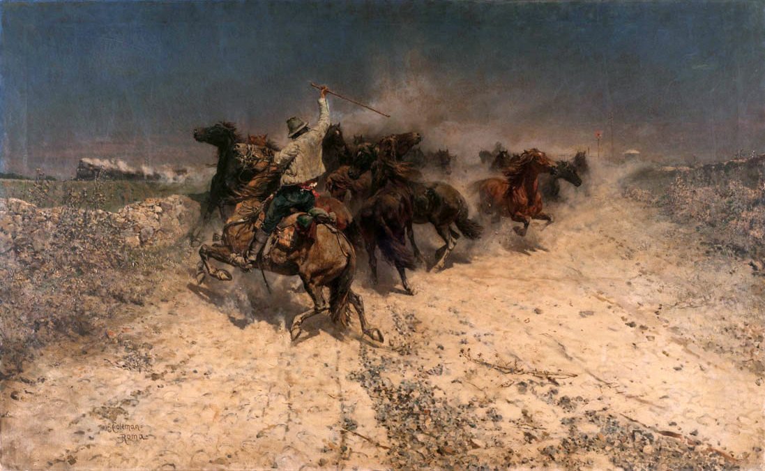 Pânico Apressando cavalos de Enrico Coleman