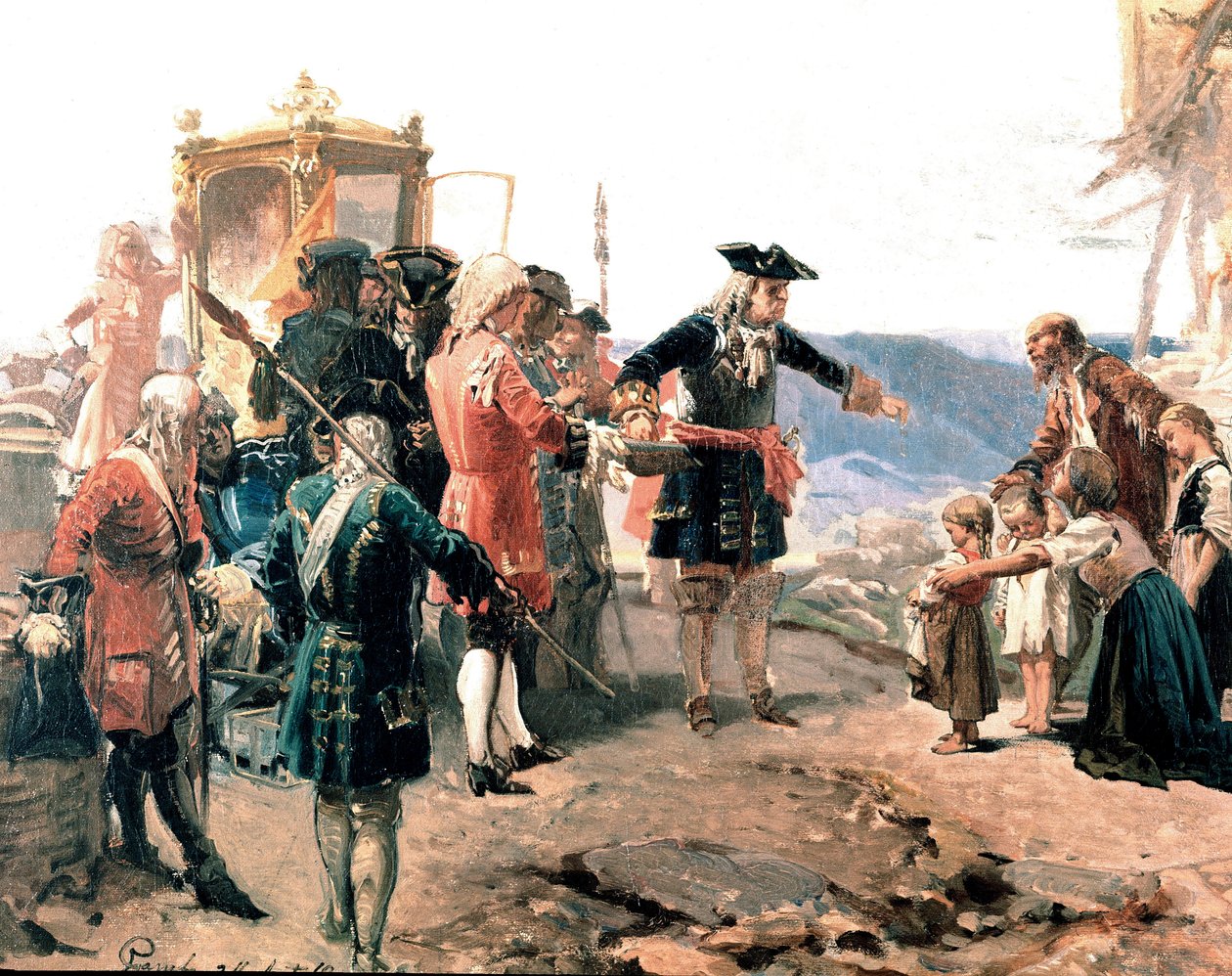 O Duque Vittorio Amedeo II di Savoia em Carmagnola, detalhe (Pintura de Enrico Gamba
