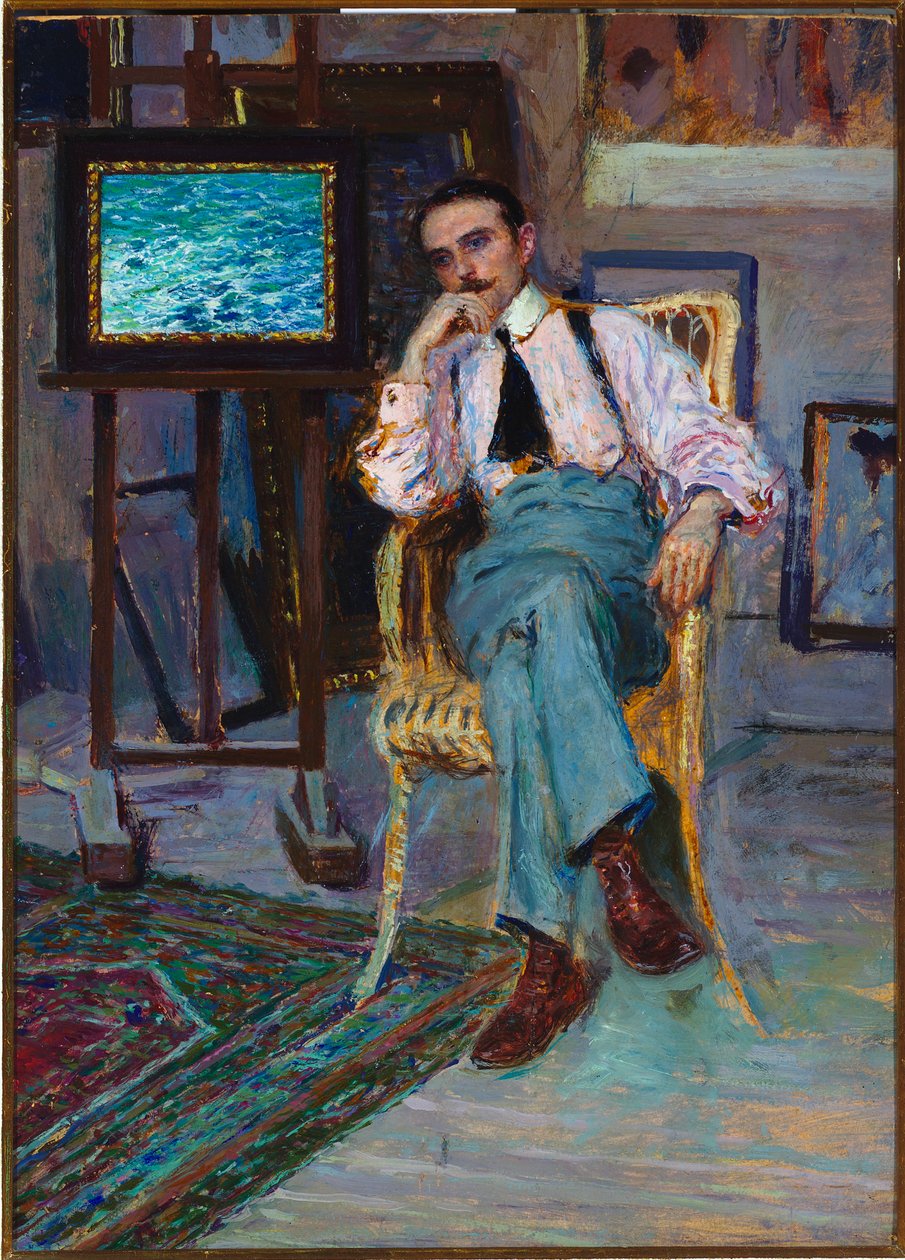 Retrato do pintor Antonio Discovolo, 1903 de Enrico della Lionne